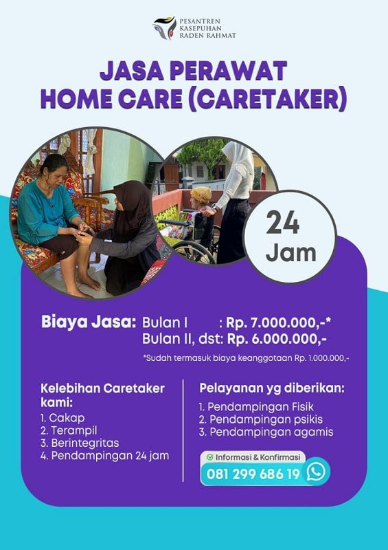villa santri kasepuhan raden rahmat, biaya villa santri kasepuhan raden rahmat, villa santri lansia raden rahmat, biaya villa santri lansia raden rahmat, pondok pesantren lansia di jawa tengah, paket jasa perawat home care - care taker villa santri kasepuhan raden rahmat